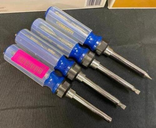 DESCRIPTION: (4) RATCHET SCREWDRIVERS WITH ASSORTED BIT KIT AND MAGNETIC ATTACHMENT BRAND/MODEL: EAZYPOWER LOCATION: SHOWROOM 1 QTY: 4