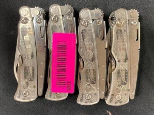 DESCRIPTION: (4) MULTI-TOOL POCKET KNIVES BRAND/MODEL: SOG LOCATION: SHOWROOM 1 QTY: 4