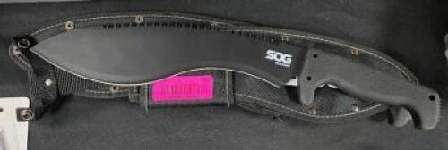 DESCRIPTION: KUKRI KNIFE WITH SHEATH BRAND/MODEL: SOG LOCATION: SHOWROOM 1 QTY: 1