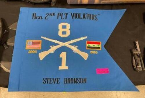 DESCRIPTION: Bco, 2nd PLT "VIOLATORS" FLAG LOCATION: SHOWROOM 1 QTY: 1
