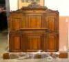 DESCRIPTION: DECORATIVE WOODEN HEADBOARD & FOOTBOARD BED FRAME SET W/ SIDE RAILS- QUEEN SIZE: 66" X 83" LOCATION: BREEZEWAY QTY: 1