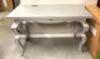 DESCRIPTION: 48" X 24" WOODEN OFFICE DESK W/ DRAWER- GRAY SIZE: 48" X 24" LOCATION: SHOWROOM 1 QTY: 1
