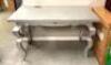 DESCRIPTION: 48" X 24" WOODEN OFFICE DESK W/ DRAWER- GRAY SIZE: 48" X 24" LOCATION: SHOWROOM 1 QTY: 1 - 2