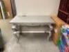 DESCRIPTION: 48" X 24" WOODEN OFFICE DESK W/ DRAWER- GRAY SIZE: 48" X 24" LOCATION: SHOWROOM 1 QTY: 1 - 5