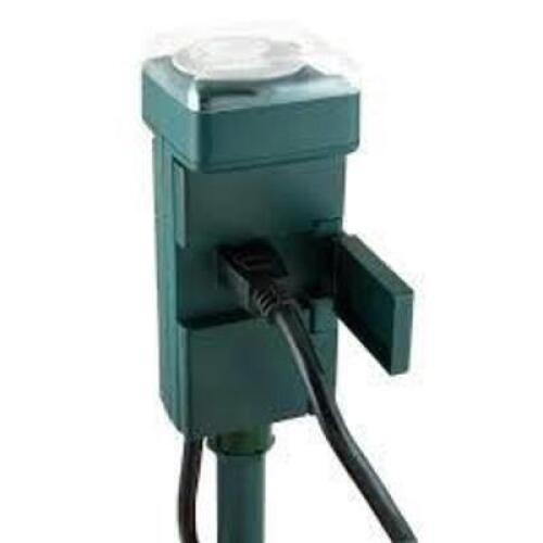 DESCRIPTION: (4) OUTDOOR STAKE TIMER BRAND/MODEL: GE RETAIL$: $21.98 EACH LOCATION: SHOWROOM 1 QTY: 4