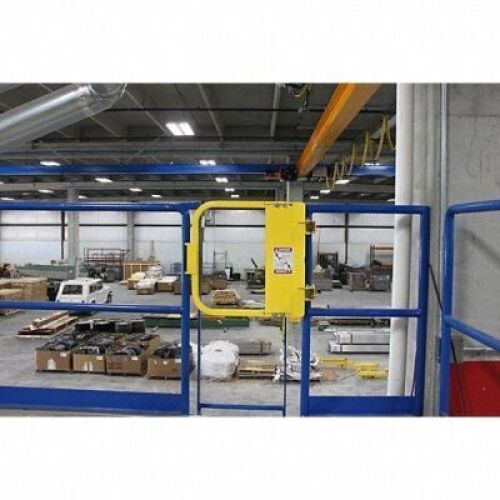 DESCRIPTION: (1) SINGLE DOOR SELF CLOSING SAFETY GATE BRAND/MODEL: PS DOORS #39L628 INFORMATION: YELLOW RETAIL$: 213.37 SIZE: 19-3/4 TO 23-1/2 OPENING