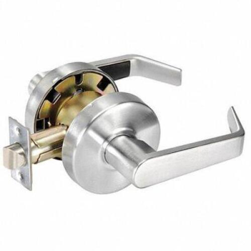 DESCRIPTION: (2) CYLINDRICAL LEVER DOOR HANDLE, NOT KEYED BRAND/MODEL: YALE #5VRT3 INFORMATION: CHROME RETAIL$: $99.369 EA QTY: 2