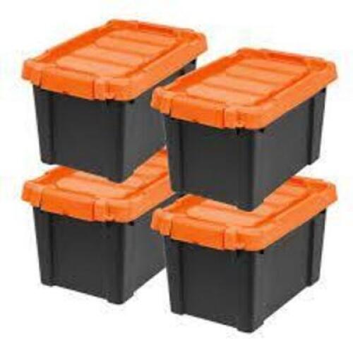 DESCRIPTION (4) TOTE BRAND/MODEL STORE IT ALL ADDITIONAL INFORMATION RETAILS FOR $38.80 SIZE 5 GALLON THIS LOT IS SOLD BY THE PIECE QTY 4