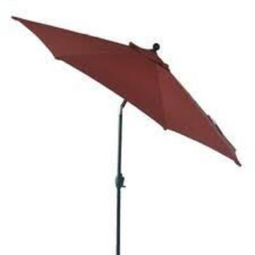 DESCRIPTION (1) OUTDOOR MARKET PATIO UMBRELLA BRAND/MODEL BETTER HOME AND GARDEN #BH10-092-599-17 ADDITIONAL INFORMATION RETAILS FOR $70.00 SIZE 9 FT