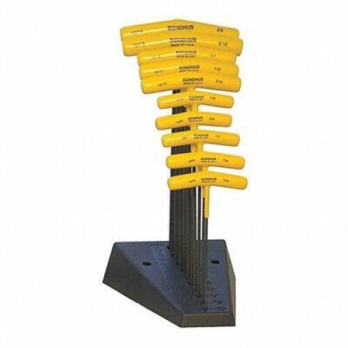 DESCRIPTION: (1) T SHAPED BALL END HEX KEY SET BRAND/MODEL: BONDHUS #25EC72 RETAIL$: $67.53 EA SIZE: 6-5/32" TO 11-27/32" QTY: 1