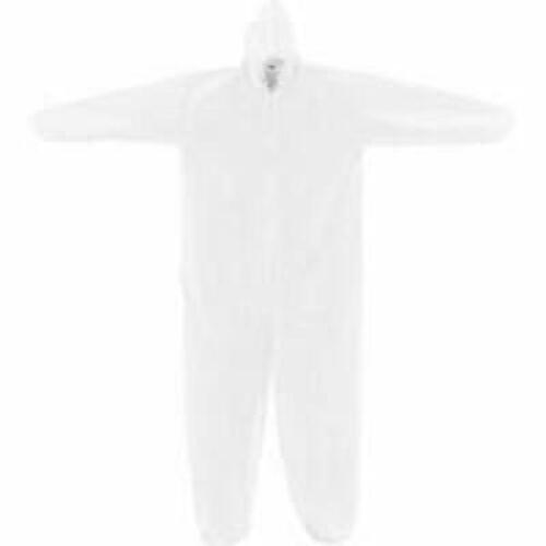 DESCRIPTION: (1) BOX OF (25) MICRO POROUS FILM COVERALL WITH HOOD AND BOOTS BRAND/MODEL: TUFF-GARD #00-KG1414-XL INFORMATION: WHITE RETAIL$: $59.99 EA