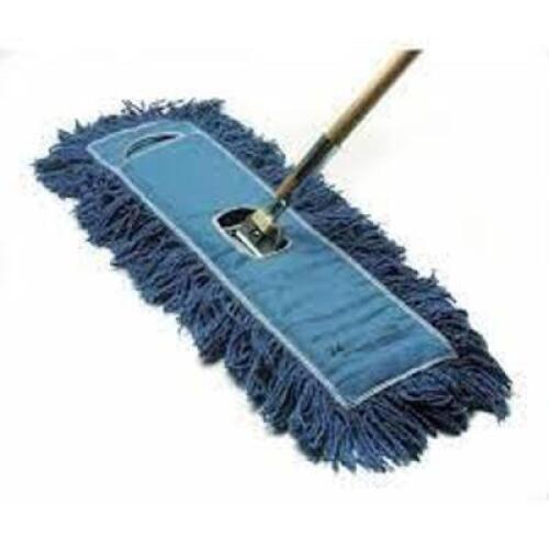 DESCRIPTION (3) BLUE INFINITY TWIST COTTON YARN DUST MOP BRAND/MODEL HUBERT #2RC19 ADDITIONAL INFORMATION RETAILS FOR $20.00 EA SIZE 36 IN W THIS LOT