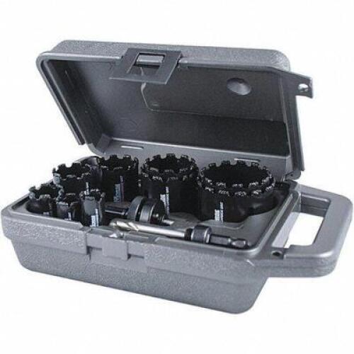 DESCRIPTION (1) HOLE SAW KIT BRAND/MODEL MORSE #54HN56 ADDITIONAL INFORMATION RETAILS FOR $124.40 SIZE 3/4 IN 2-1/2 IN THIS LOT IS ONE MONEY QTY 1