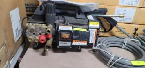 DESCRIPTION: (1) POWER WASHER MOTOR HOSE AND WANT BRAND/MODEL: MI-T-M #37418282 QTY: 1