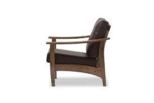 DESCRIPTION: (1) MODERN WOOD CHAIR BRAND/MODEL: BAXTON STUDIO #SW3656-DARK BROWN WALNUT M19-CC-CTN INFORMATION: DARK BROWN RETAIL$: $270.00 EA QTY: 1