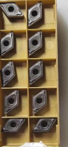 DESCRIPTION: (20) SOLID CARBIDE TURNING INSERTS BRAND/MODEL: ISCAR DNMG332NF IC8150 RETAIL$: $17.60PER INSERT QTY: 20