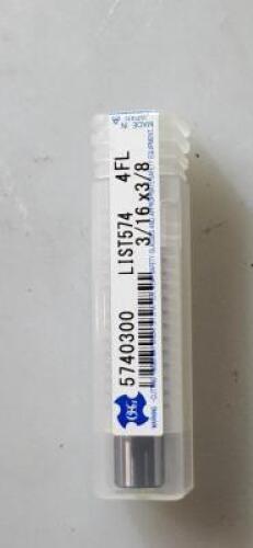 DESCRIPTION: (1) HSS SQ END MILL BRAND/MODEL: OSF 5740300 RETAIL$: 16.55 SIZE: 3/16" 7/16" LOC QTY: 1