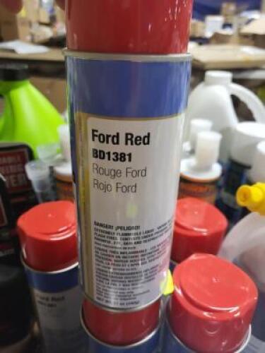 DESCRIPTION: (6) SPRAY PAINT BRAND/MODEL: CLASS C SOLUTIONS GROUP #BD1381 INFORMATION: FORD RED RETAIL$: 8.76 SIZE: 12 OZ QTY: 6