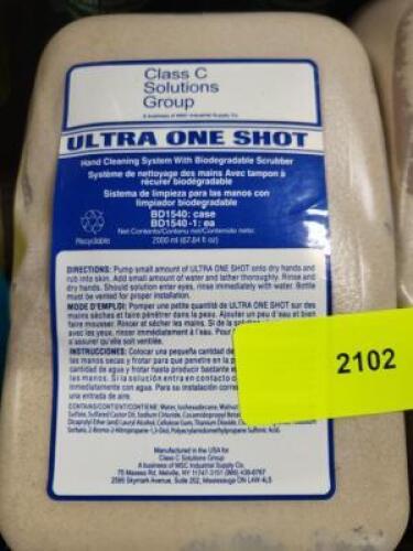 DESCRIPTION: (2) GLASS C SOLUTIONS ULTRA ONE SHOT HAND CLEANER REFILL BRAND/MODEL: GLASS C SOLUTIONS/BD1540 INFORMATION: BIODEGRADABLE SCRUBBING HAND