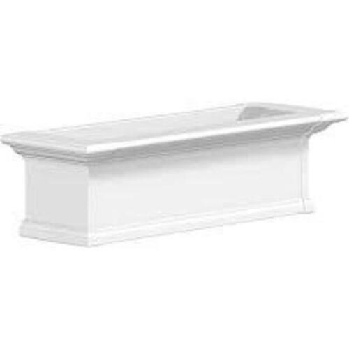 DESCRIPTION (1) WEATHERPROOF TRADITIONAL VINYL WINDOW BOX BRAND/MODEL MAYBE YORKSHIRE #4823-W ADDITIONAL INFORMATION WHITE RETAILS FOR $100.00 SIZE 3