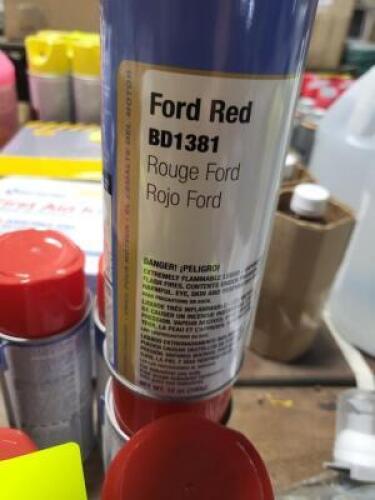 DESCRIPTION: (6) SPRAY PAINT BRAND/MODEL: CLASS C SOLUTIONS GROUP #BD1381 INFORMATION: FORD RED RETAIL$: 8.76 SIZE: 12 OZ QTY: 6
