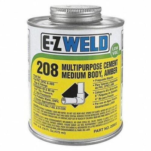 DESCRIPTION: (4) SOLVENT CEMENT BRAND/MODEL: EZ WELD 208 #5E532 RETAIL$: $4.74 EA SIZE: 8 OZ QTY: 4