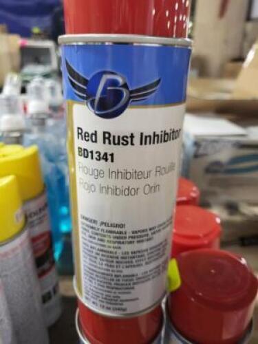 DESCRIPTION: (6) RUST INHIBITOR SPRAY PAINT BRAND/MODEL: CLASS C SOLUTIONS #BD1341 INFORMATION: RED RETAIL$: $12.34 EA SIZE: 12 OZ QTY: 6