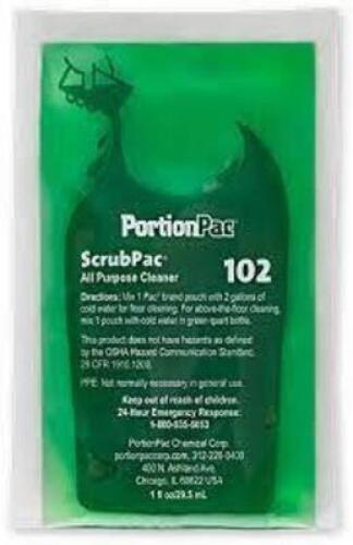 DESCRIPTION: (1) PACK OF (132) ALL-PURPOSE CLEANER BRAND/MODEL: PORTION PAC/102 INFORMATION: BIODEGRADABLE/GREEN RETAIL$: 32.44 PER PK OF 132 SIZE: 1