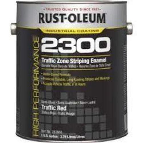 DESCRIPTION: (1) TRAFFIC ZONE STRIPING ENAMEL BRAND/MODEL: RUST OLEUM 2300 INFORMATION: TRAFFIC RED RETAIL$: $100.00 EA SIZE: 1 GALLON QTY: 1