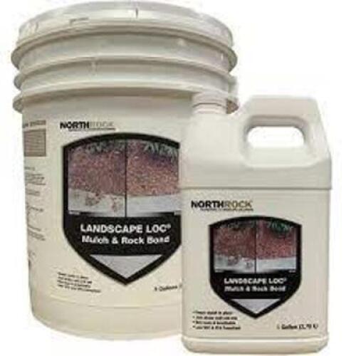 DESCRIPTION: (1) LANDSCAPE LOC MULCH AND ROCK BOND BRAND/MODEL: NORTHROCK RETAIL$: $167.00 EA SIZE: 5 GALLON QTY: 1