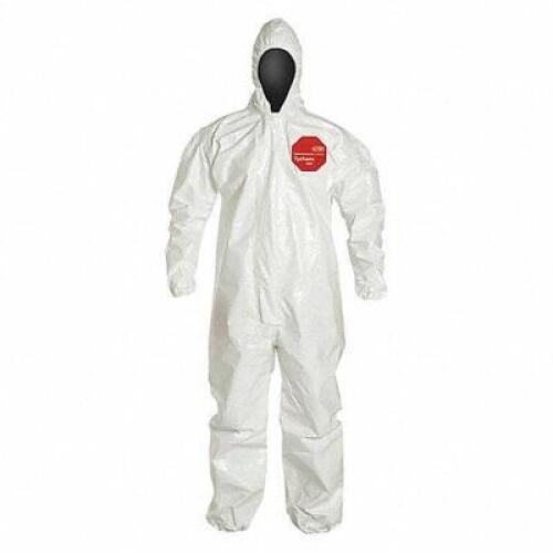 DESCRIPTION (1) CASE OF (6) HOODED CHEMICAL RESISTANT COVERALLS BRAND/MODEL DUPONT #4LUH6 ADDITIONAL INFORMATION RETAILS FOR $335.00 SIZE SIZE L THIS