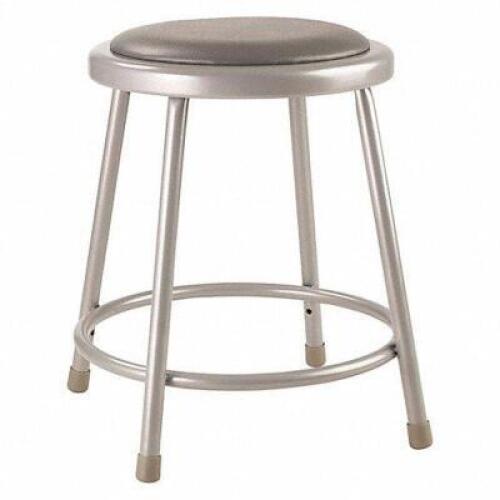 DESCRIPTION (1) ROUND STOOL BRAND/MODEL NATIONAL PUBLIC SEATING #8XDF3 ADDITIONAL INFORMATION RETAILS FOR $55.88 SIZE 300 LB WEIGHT CAP 18 IN TALL THI
