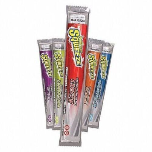 DESCRIPTION: (2) PACKS OF (10) FREEZER POPS BRAND/MODEL: SQWINCHER #1UFK7 INFORMATION: 5 FLAVORS RETAIL$: $5.00 EA QTY: 2