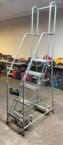 DESCRIPTION: COTTERMAN 5-STEP ROLLING SAFETY WAREHOUSE PLATFORM LOCATION: SHOWROOM #2 QTY: 1