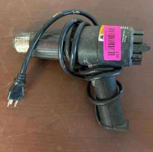 DESCRIPTION: CORDED HEAT GUN LOCATION: SHOWROOM #2 QTY: 1
