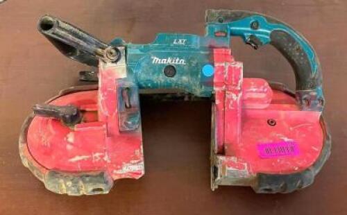 DESCRIPTION: MAKITA 18-VOLT LXT LITHIUM-ION CORDLESS BAND SAW BRAND/MODEL: BATTERY AND CHARGER NOT INCLUDED LOCATION: SHOWROOM #2 QTY: 1
