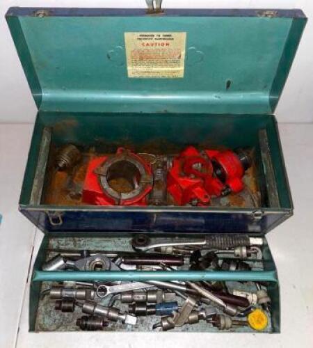 DESCRIPTION: PIPEMASTER TEE TURNER TOOLBOX AS SHOWN LOCATION: SHOWROOM #2 QTY: 1