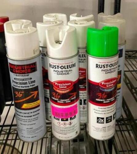 DESCRIPTION: ASSORTED SPRAY PAINT AS SHOWN LOCATION: SHOWROOM #2 QTY: 1