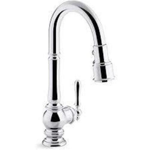 DESCRIPTION: POLISHED CHROME ARTIFACTS KITCHEN SINK FAUCET BRAND/MODEL: KOOHLER 99261-CP INFORMATION: RETAILS: $508.99 LOCATION: SHOWROOM #2 QTY: 1