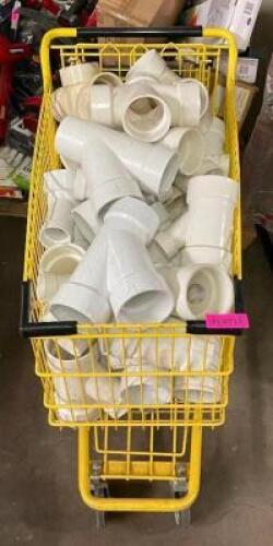 DESCRIPTION: CART OF ASSORTED PVC FITTINGS INFORMATION: CART NOT INCLUDED LOCATION: SHOWROOM 2 QTY: 1