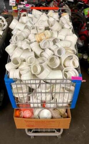 DESCRIPTION: CART OF ASSORTED PVC FITTINGS INFORMATION: CART NOT INCLUDED LOCATION: SHOWROOM 2 QTY: 1