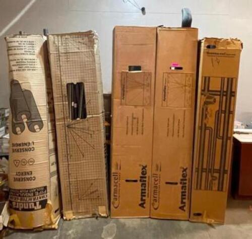 DESCRIPTION: (5) BOXES OF ASSORTED SIZED PIPE INSULATION LOCATION: SHOWROOM 2 QTY: 5