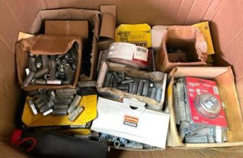 DESCRIPTION: BOX OF ASSORTED HARDWARE AS SHOWN LOCATION: SHOWROOM 2 QTY: 1
