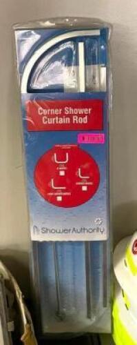 DESCRIPTION: CORNER SHOWER CURTAIN ROD BRAND/MODEL: SHOWER AUTHORITY LOCATION: SHOWROOM 2 QTY: 1
