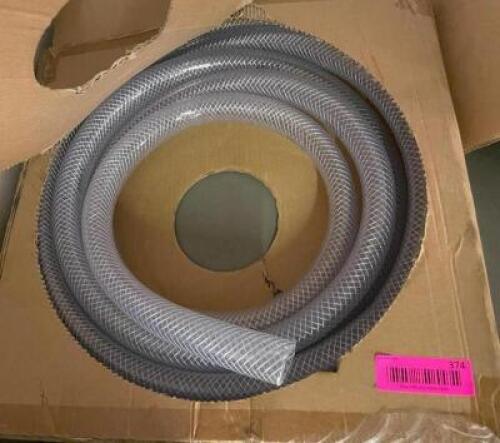 DESCRIPTION: 1"X25' PVC BRAIDED VINYL TUBING BRAND/MODEL: EVERBILT INFORMATION: NEW LOCATION: SHOWROOM 2 QTY: 1