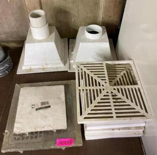 DESCRIPTION: ASSORTED PVC DRAIN COVERS LOCATION: SHOWROOM 2 QTY: 1