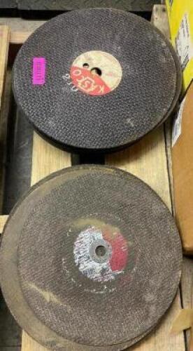DESCRIPTION: APPROX. 10 12" CUT OFF BLADES. LOCATION: WAREHOUSE THIS LOT IS: ONE MONEY QTY: 1