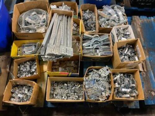 DESCRIPTION: PALLET AND CONTENTS - LARGE ASSORTMENT OF PIPE HANGERS. LOCATION: WAREHOUSE THIS LOT IS: ONE MONEY QTY: 1
