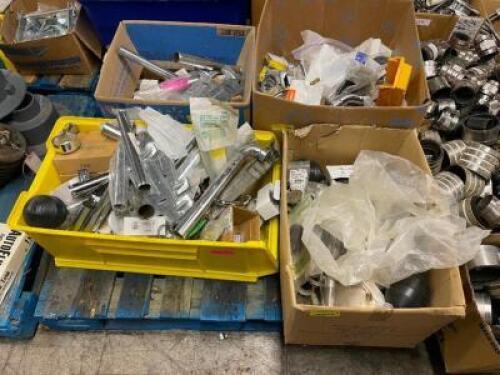 DESCRIPTION: PALLET AND CONTENTS - ASSORTED PLUMBING HARDWARE. ADDITIONAL INFORMATION SEE ADDITIONAL IMAGES. LOCATION: WAREHOUSE THIS LOT IS: ONE MONE