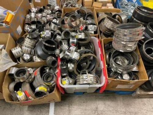 DESCRIPTION: PALLET AND CONTENTS - ASSORTED PLUMBING HARDWARE. ADDITIONAL INFORMATION SEE ADDITIONAL IMAGES. LOCATION: WAREHOUSE THIS LOT IS: ONE MONE